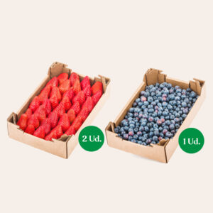 Pack: 2 kg fresas + 1 kg arándanos